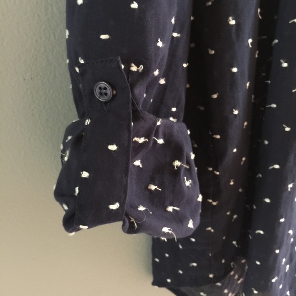 🌱J O I E || Textured Polka Dot Popover Blouse - Picture 4 of 8